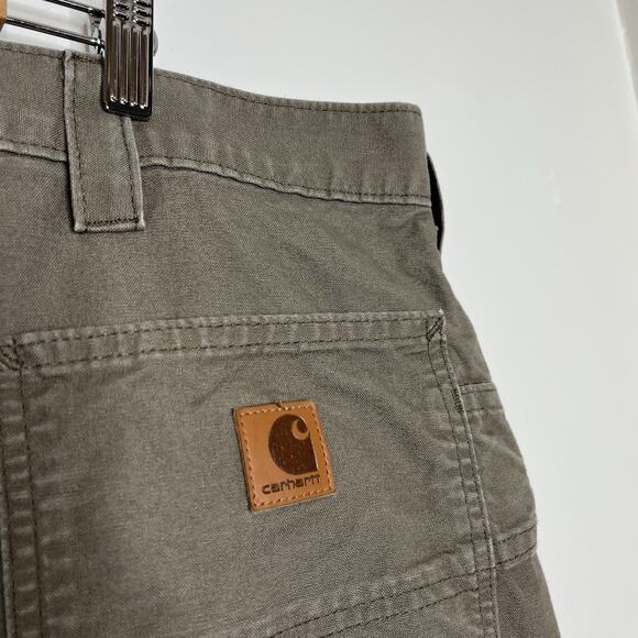 Carhartt Mens Original Dungaree Fit Carpenter Pants Tan Size 46x32 Work - Picture 6 of 7